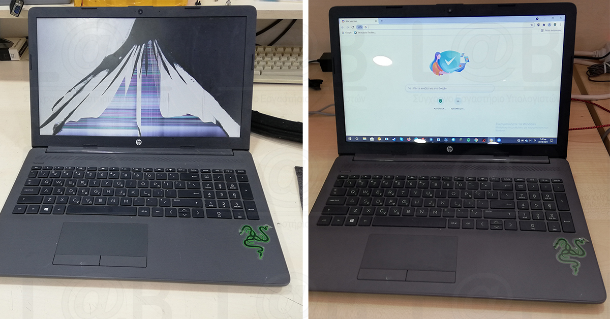 Αντικατάσταση σπασμένης οθόνης σε laptop HP 255 G7